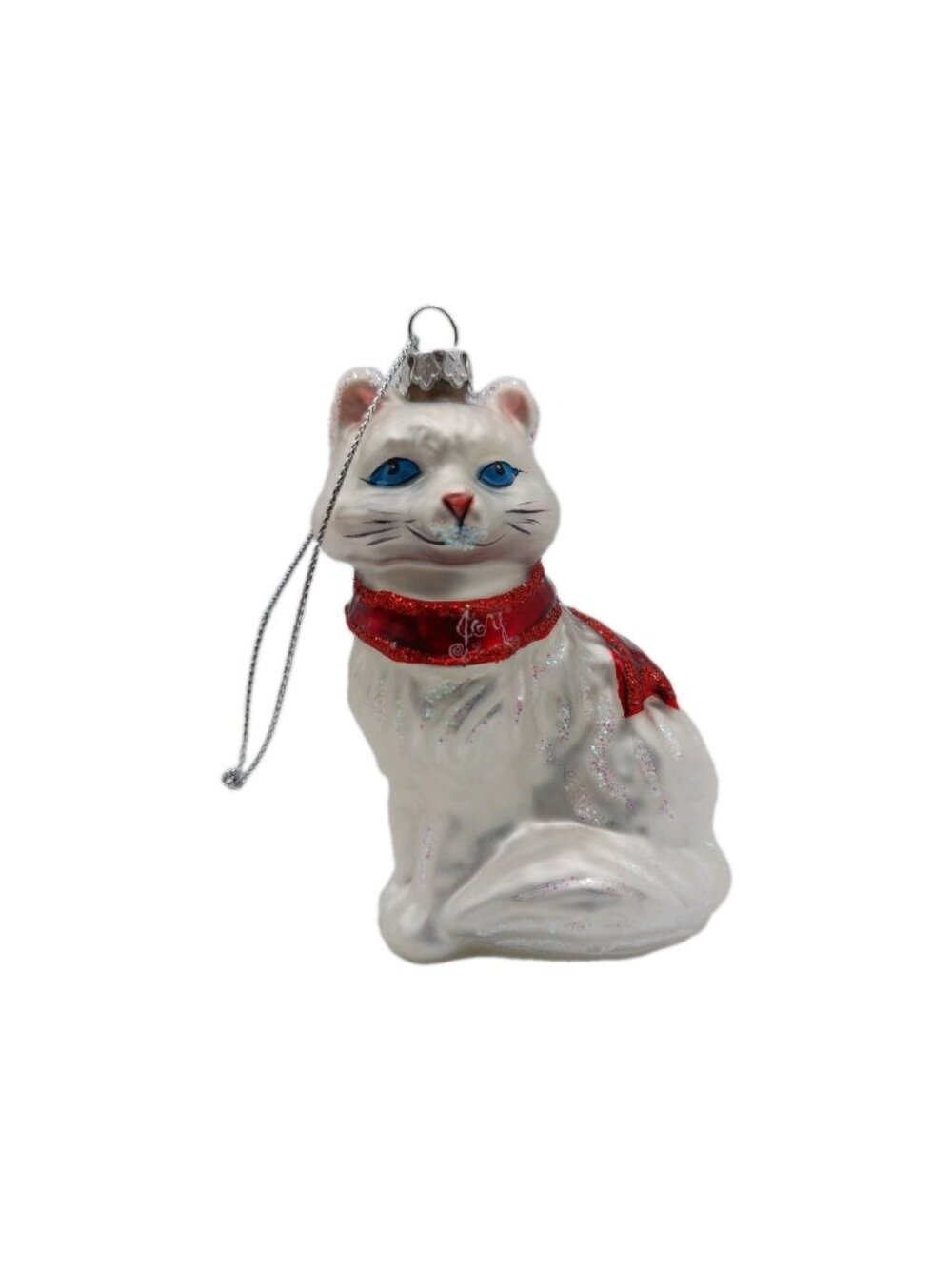 Dayspring Cat Ornament Christmas Celebration Joy 2007 Kitty Kitten White